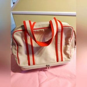 Bath & Body Works Cosmetic Travel Bag - Tan and Red